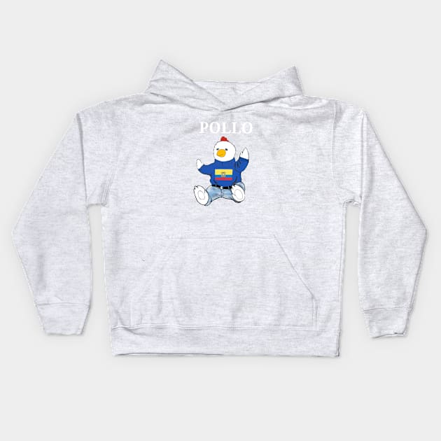 Pollo bear de Equador Kids Hoodie by Duendo Design